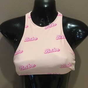 Pink Babe bikini top